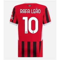 AC Milan Rafael Leao #10 Fotballklær Hjemmedrakt Dame 2024-25 Kortermet